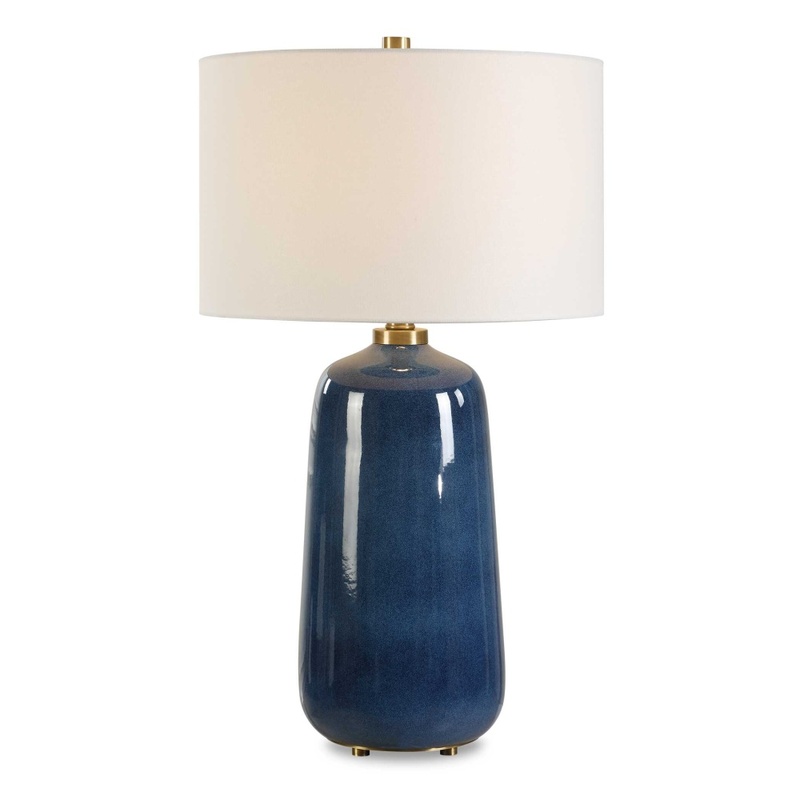 Uttermost Brae Blue Glaze Table Lamp 30566