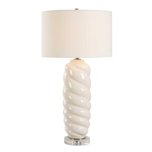 Uttermost Anneli White Swirl Table Lamp 30573