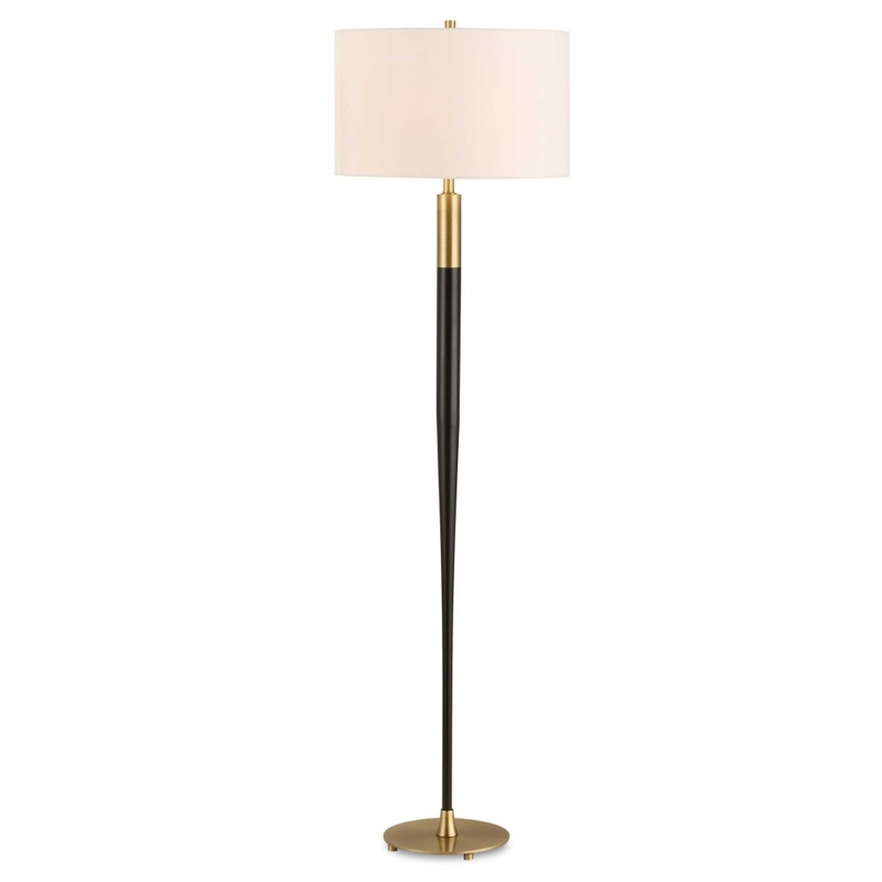 Uttermost Stowe Satin Black Floor Lamp 30592